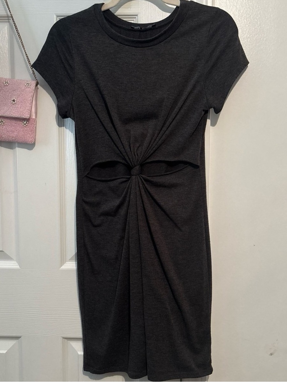 Love by Chesley Tshirt Dress with Cutout Twist